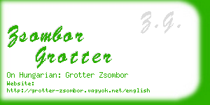 zsombor grotter business card